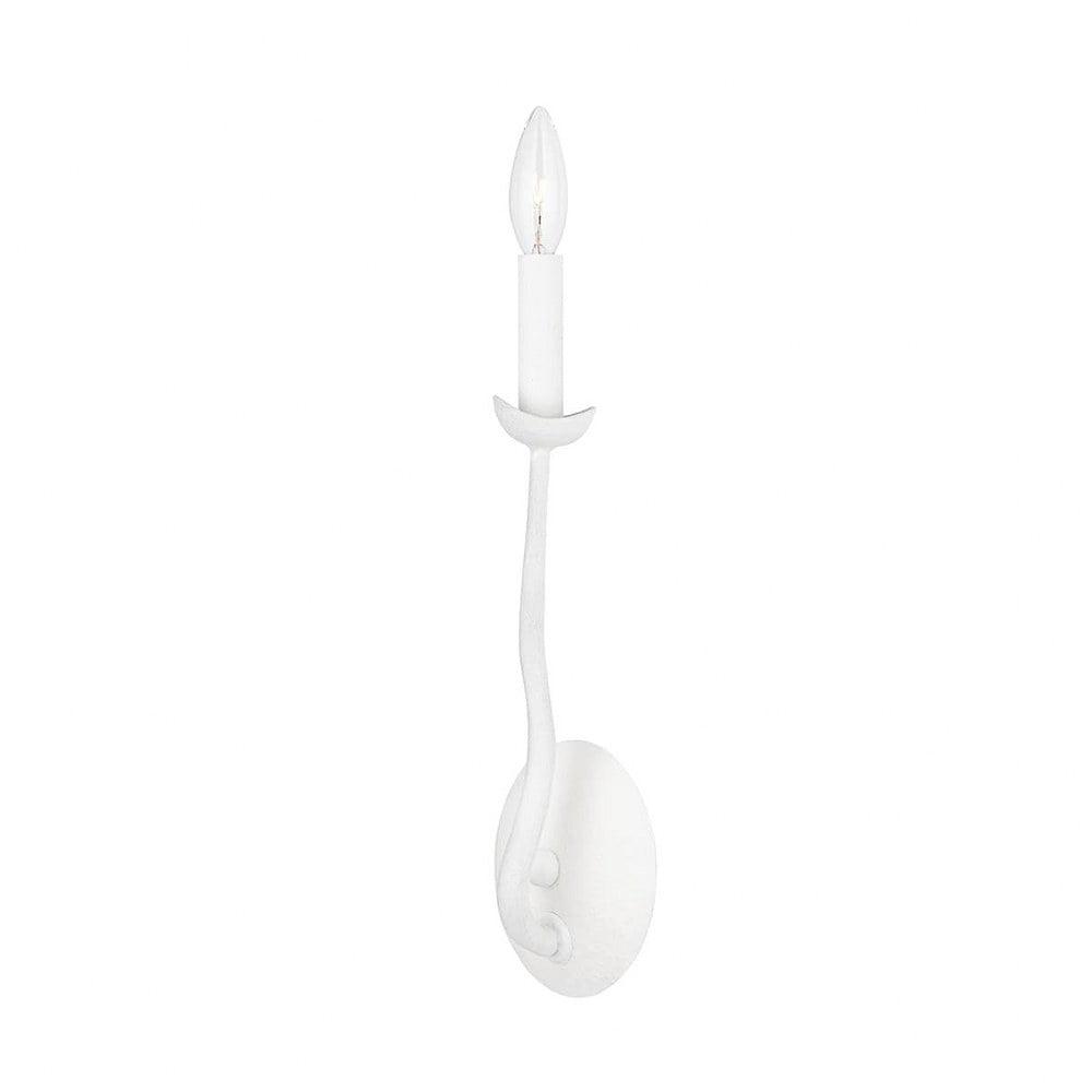 Alabaster Gleam 1-Light White Dimmable Wall Sconce
