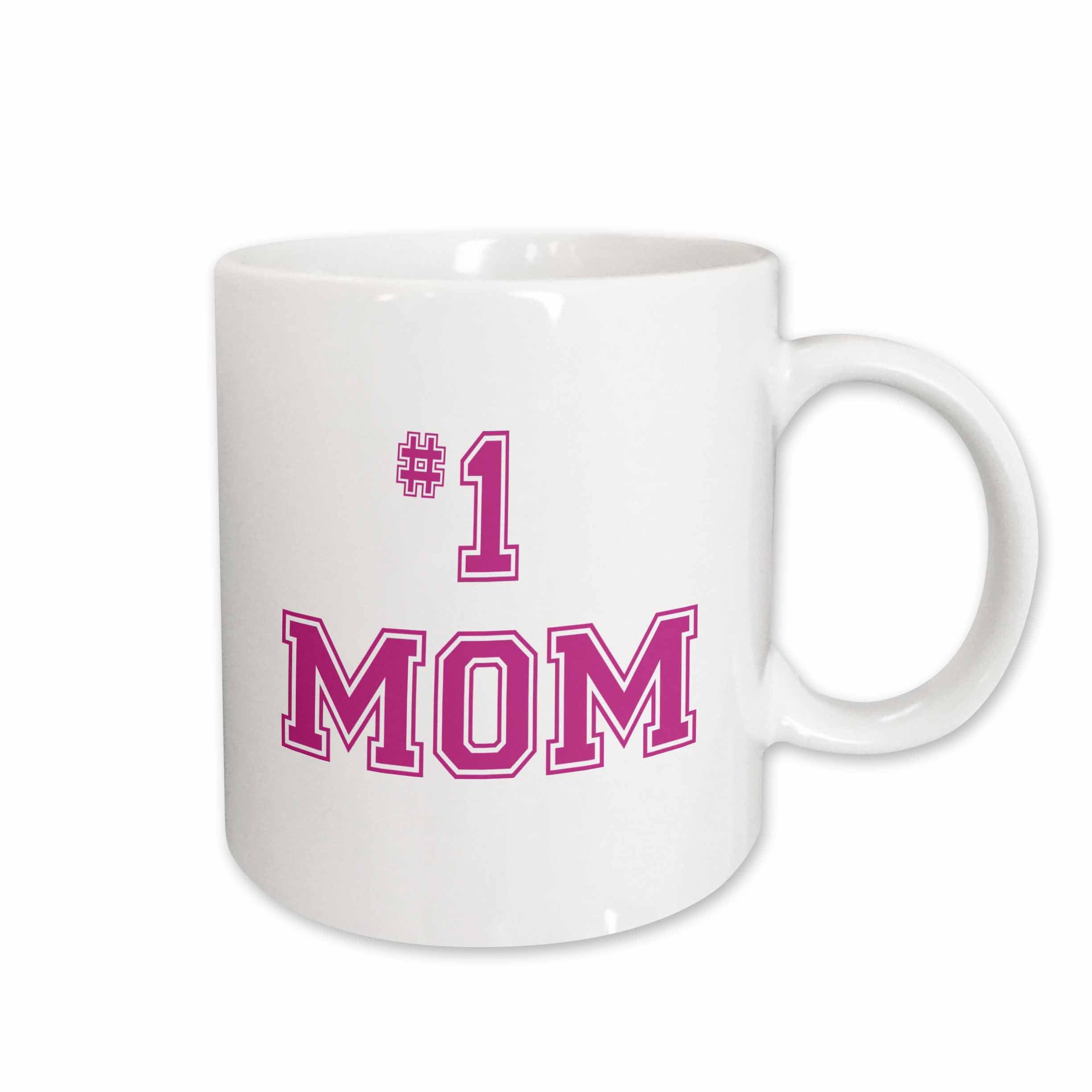 #1 Mom Hot Pink Ceramic 11oz Mug