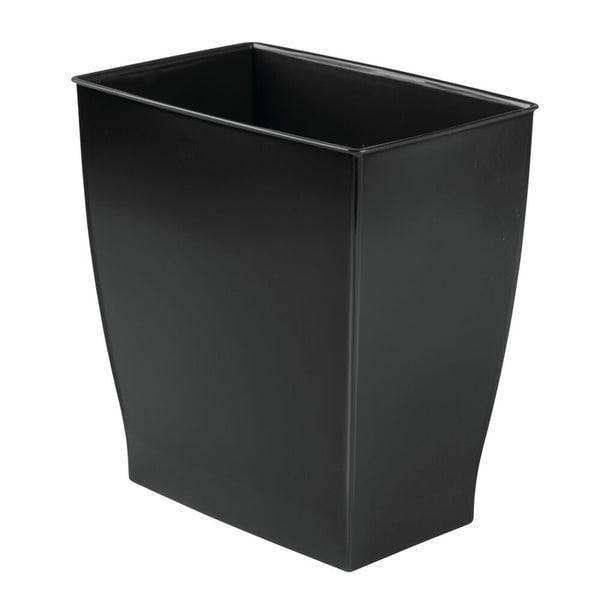 iDesign Mono BPA-Free Plastic Rectangular Waste Basket - 11.25" x 7.5" x 12", Gray
