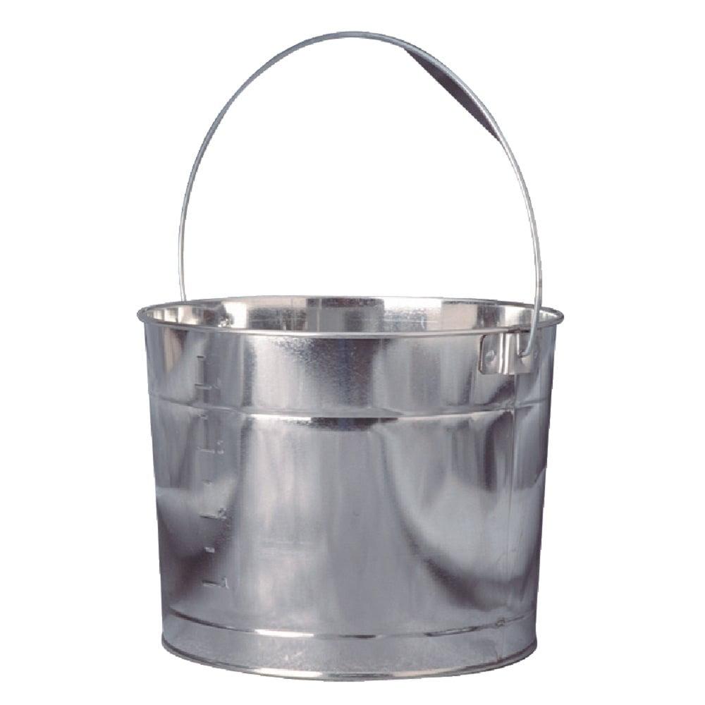 5-Quart Silver Metal Rust-Resistant Household Pail