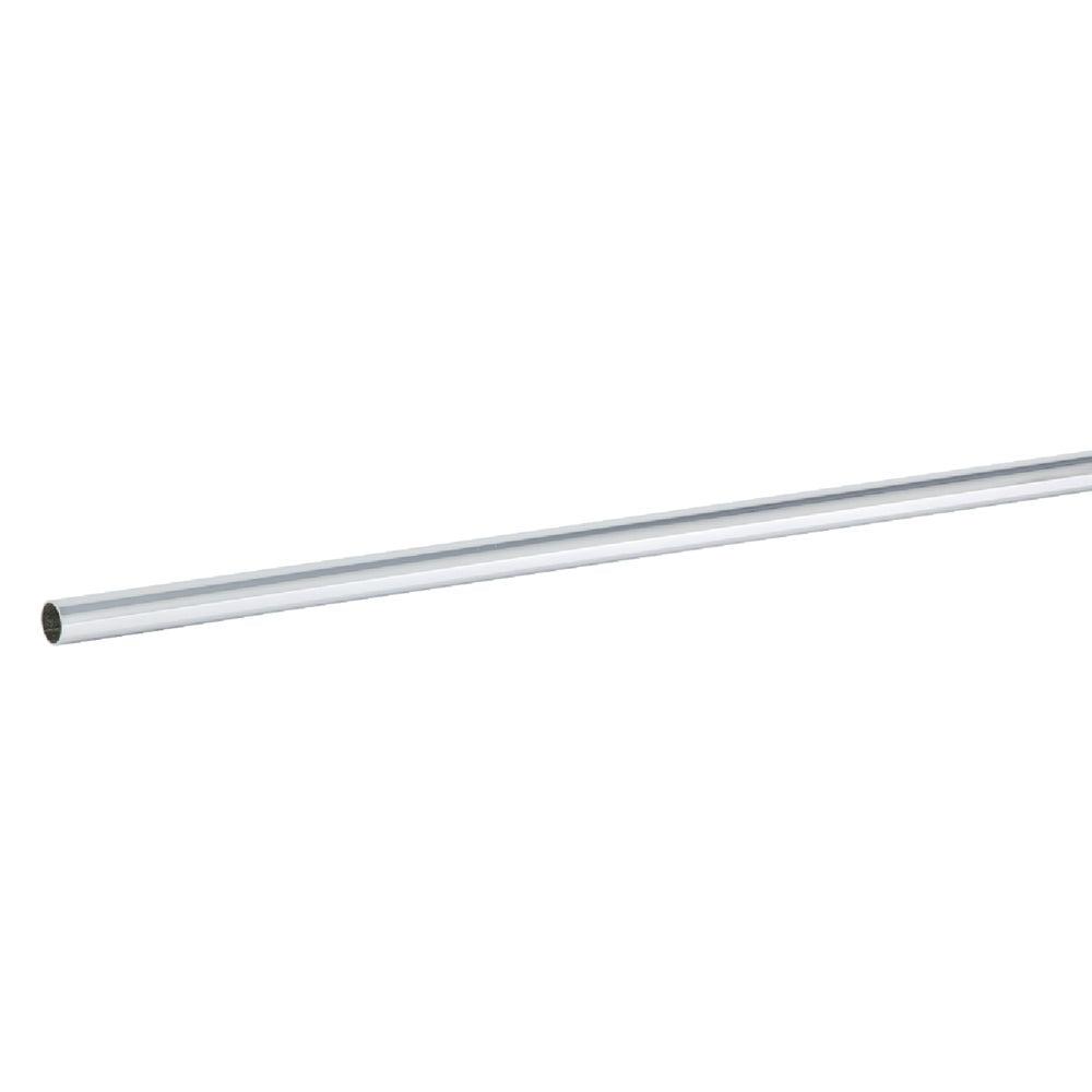 48-Inch Chrome Closet Rod with Mounting Hardware