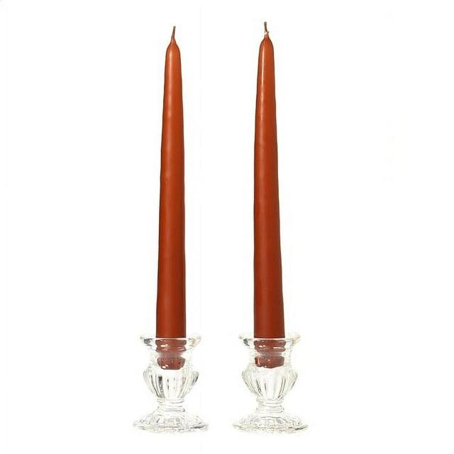 1 Pair Taper Candles Unscented 6 Inch Terracotta Tapers .88 in. diameter x 6 in. tall