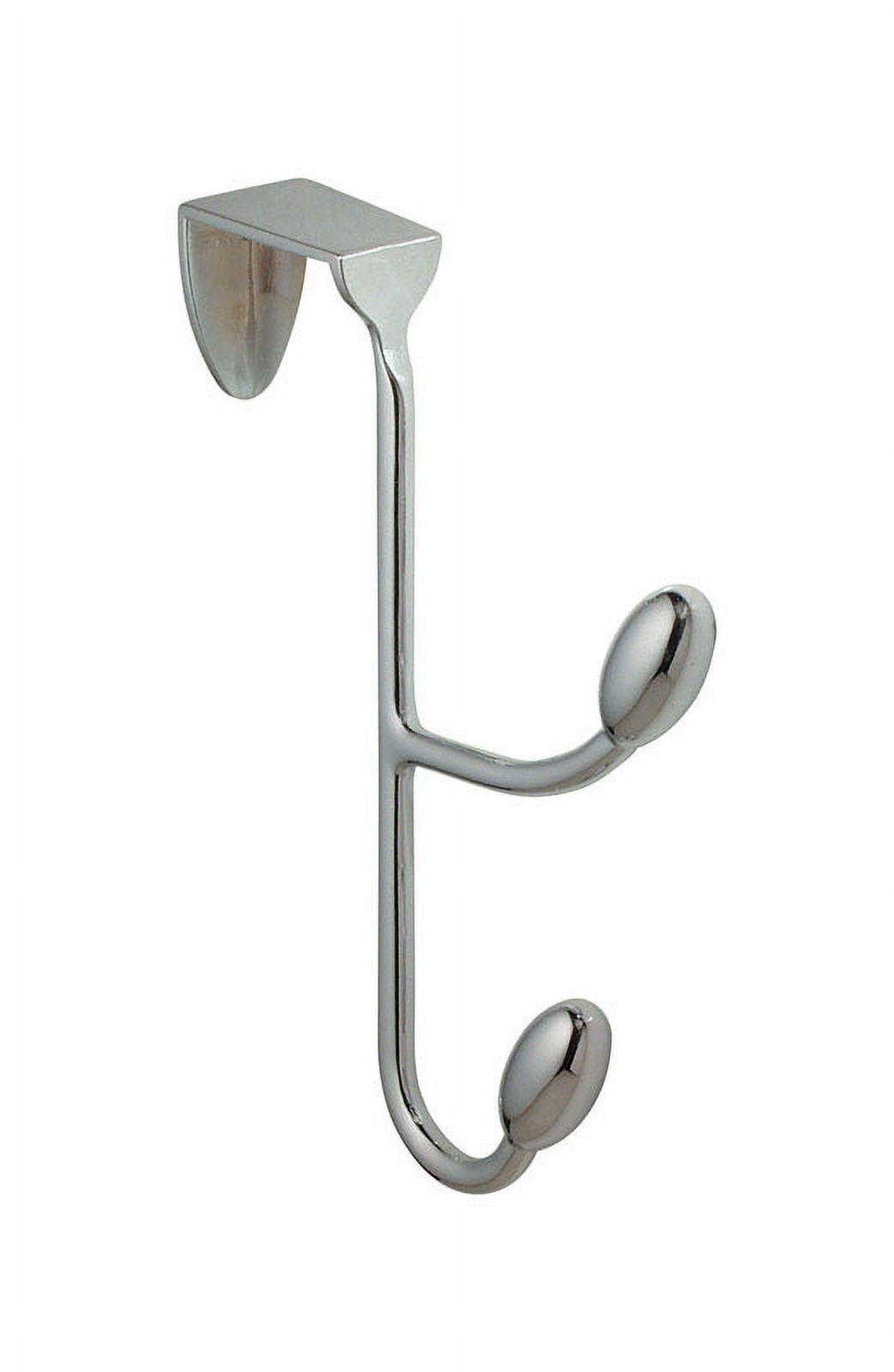 Medium Silver Metal Over the Door Double Hook