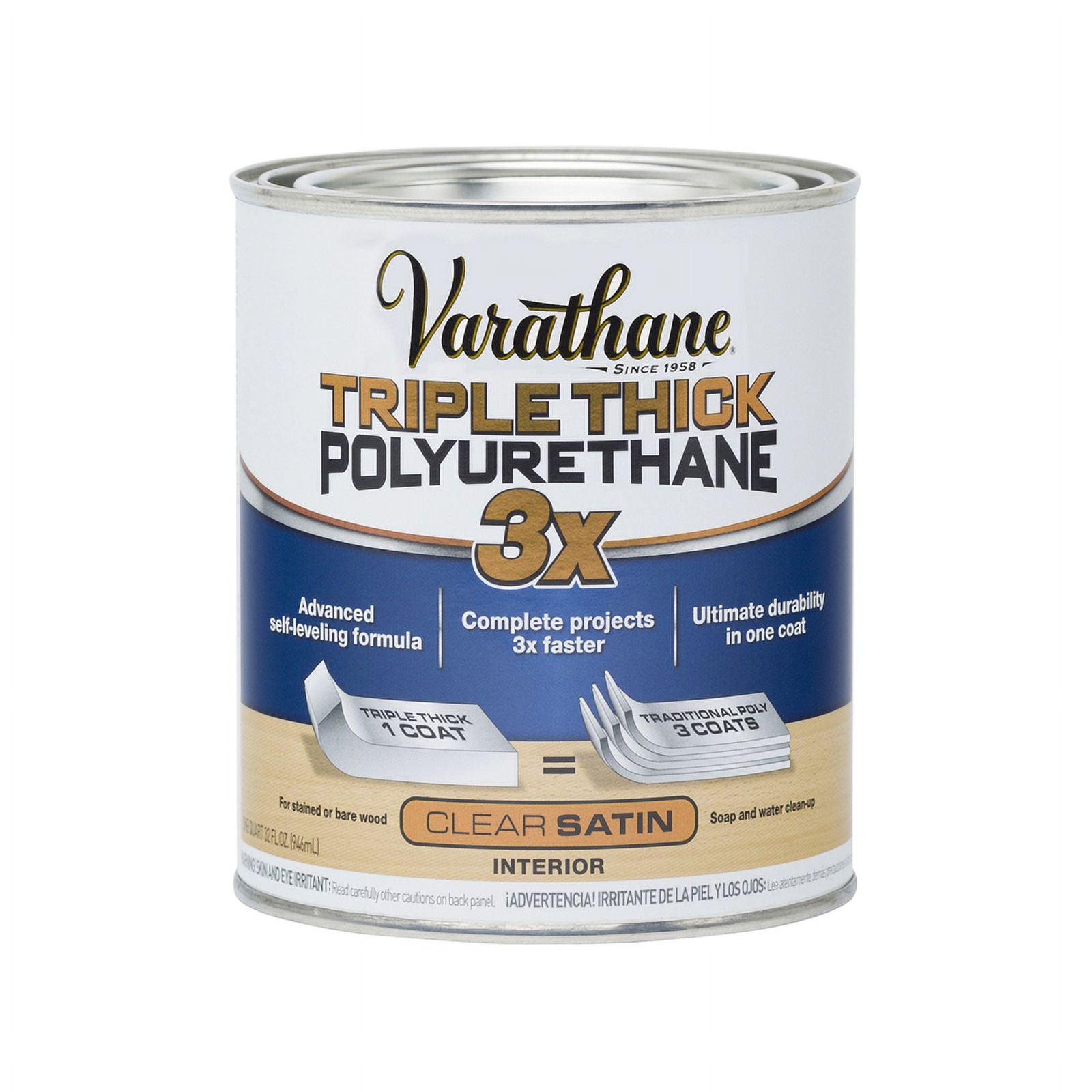 Clear, Varathane Triple Thick Gloss Polyurethane-284470, Quart