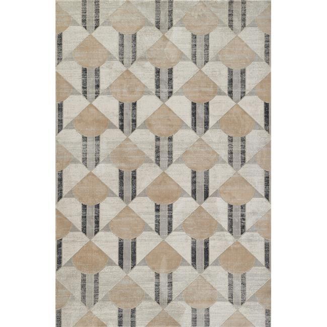 Momeni 1'10"x2'10" Edition Dimensional Machine Loomed Area Rug Charcoal Gray: Geometric Pattern, Low Pile, Indoor Use