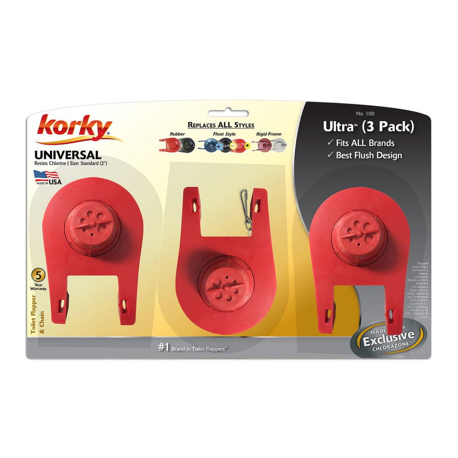1 pc Korky Flapper and Chain Red Rubber For Universal