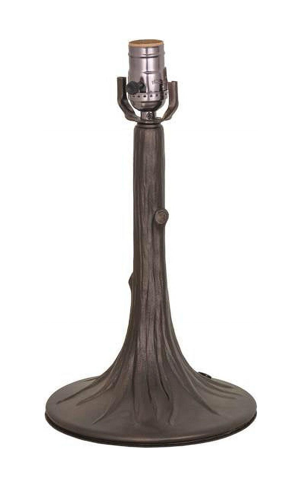 Tropical Bronze 10.5" Stained Glass Tree Table Lamp