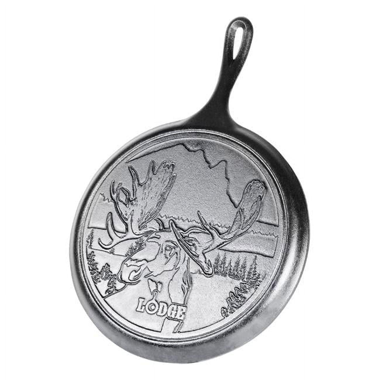 Lodge 10.5" Cast Iron Griddle: Preseasoned Nonstick Crepe Pan, Smooth Surface & Gas Compatible, Hand Wash, Black