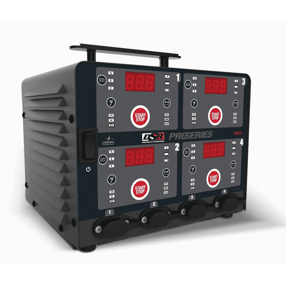 ProSeries 10A Quad-Bank Smart Charger in Steel with Microprocessor Control