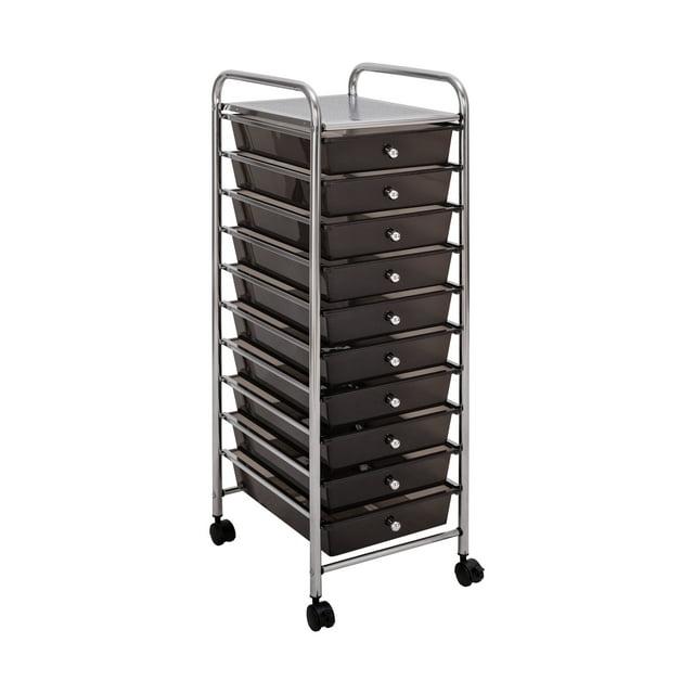 10-Drawer Organizer Cart, Black by Seville Classics