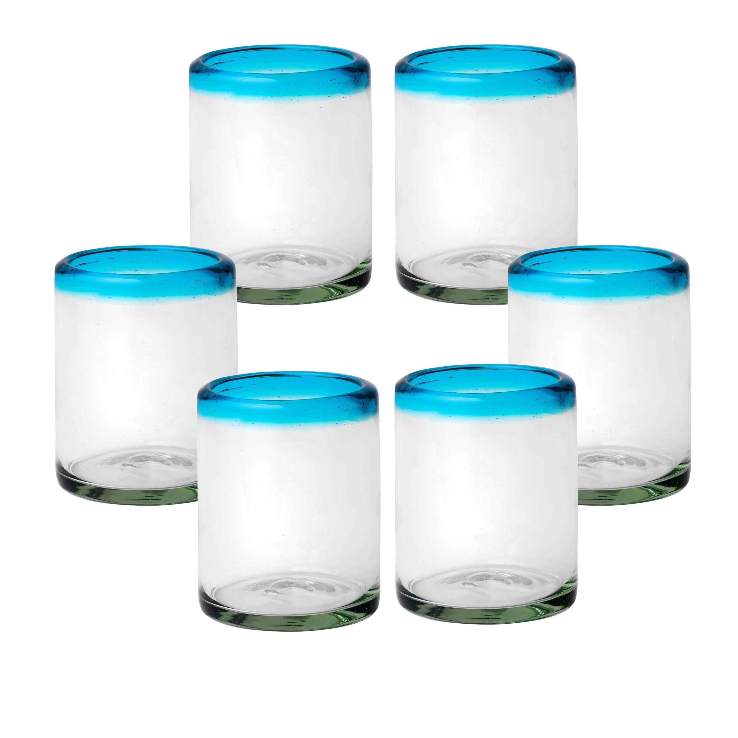 Ten Strawberry Street Rim Hiball Handblown Mexican Glass (Set of 6)