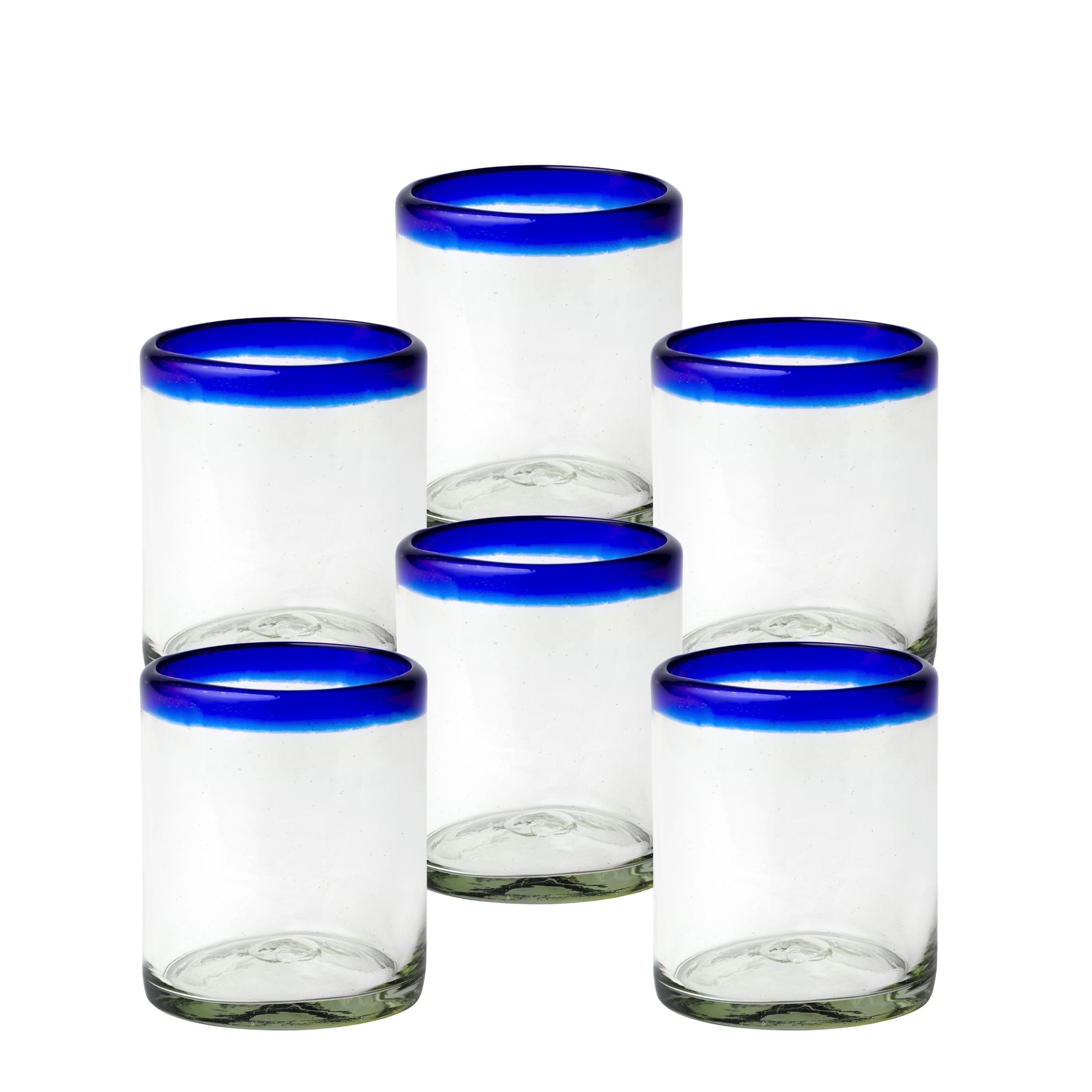 Ten Strawberry Street Rim Hiball Handblown Mexican Glass (Set of 6)