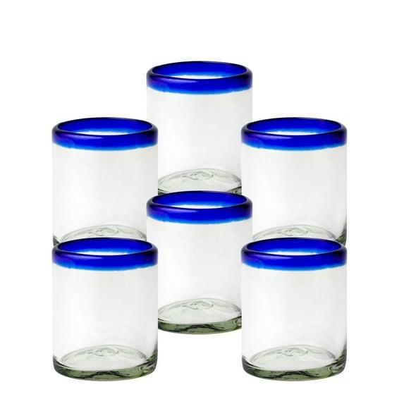 Ten Strawberry Street Rim Hiball Handblown Mexican Glass (Set of 6)