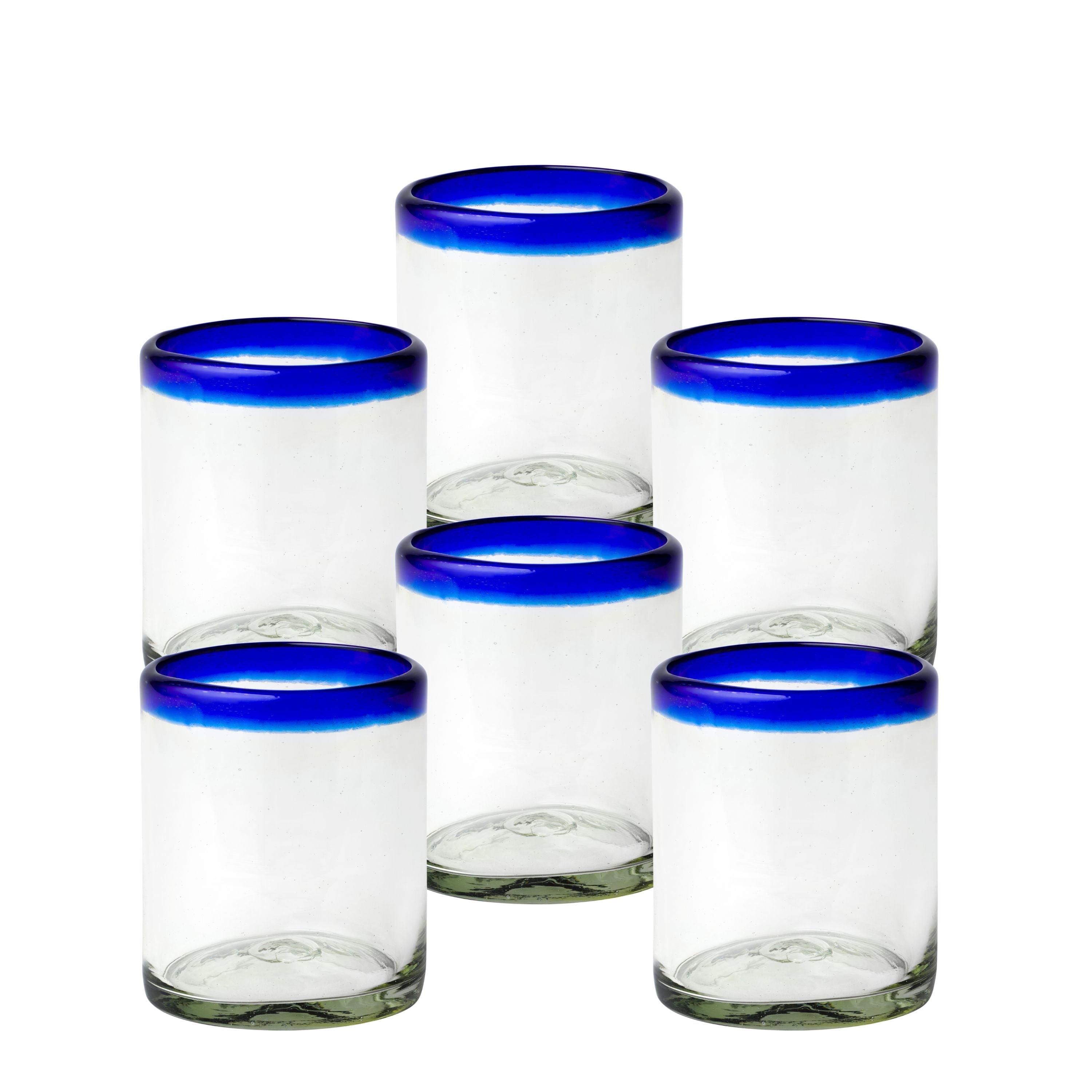 Ten Strawberry Street Rim Hiball Handblown Mexican Glass (Set of 6)