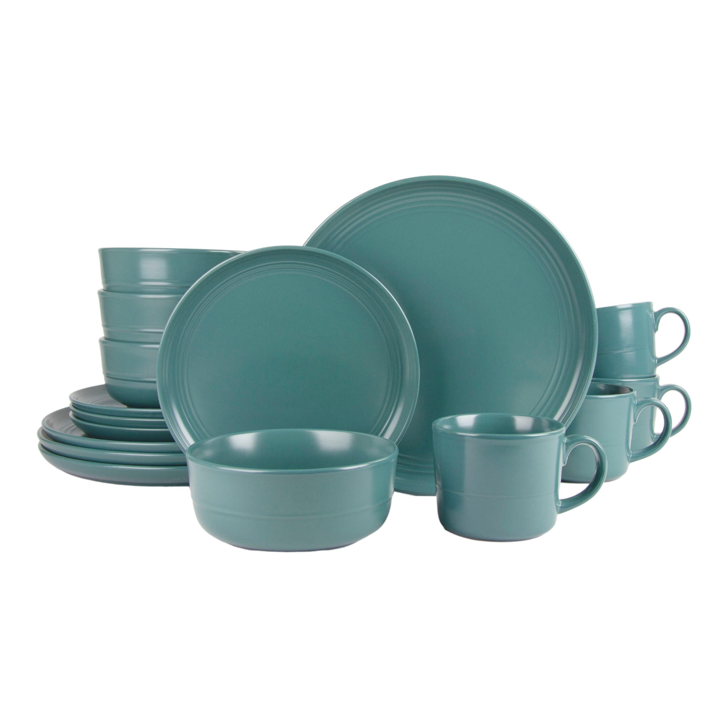 Double Line 16-Piece Dinnerware Set, Service for 4