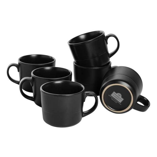 Ten Strawberry Street Double Line 3.75"/12 Oz Mug, Set Of 6 (Set of 6)