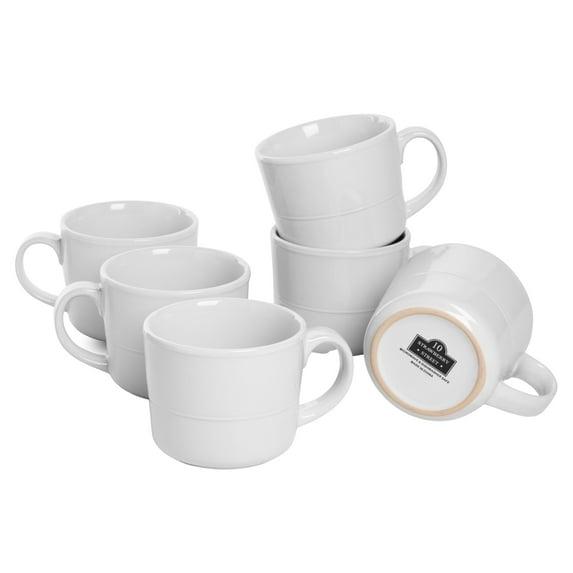 Ten Strawberry Street Double Line 3.75"/12 Oz Mug, Set Of 6 (Set of 6)