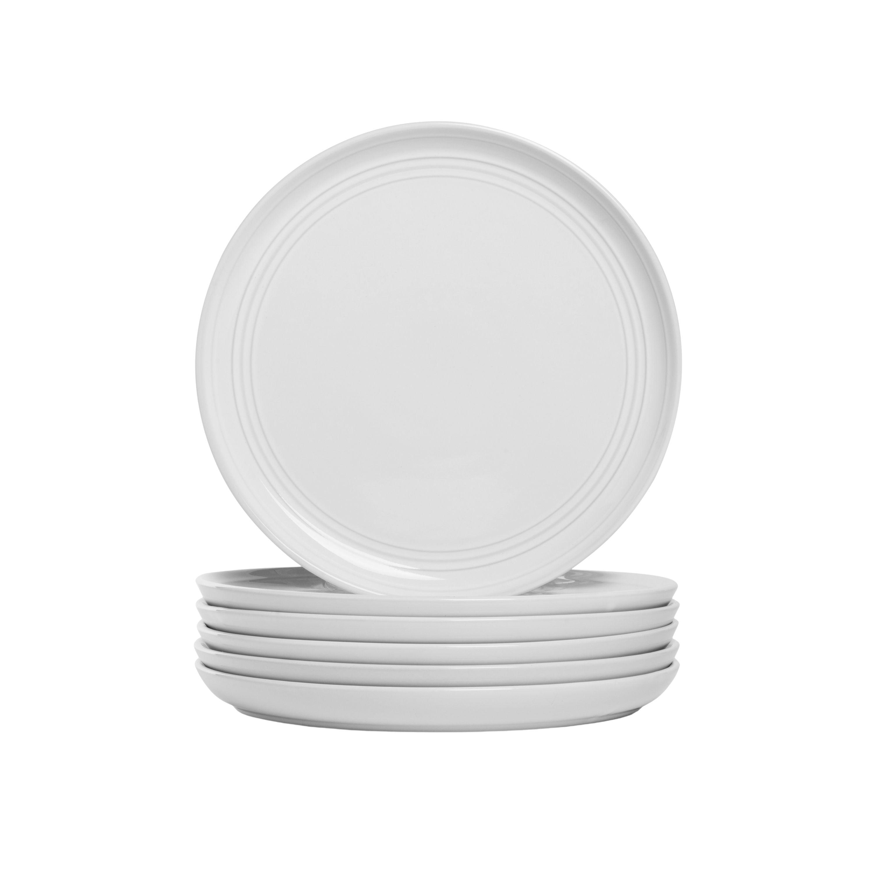 Double Line 8.25" Salad Plate, Set Of 6 (Set of 6)