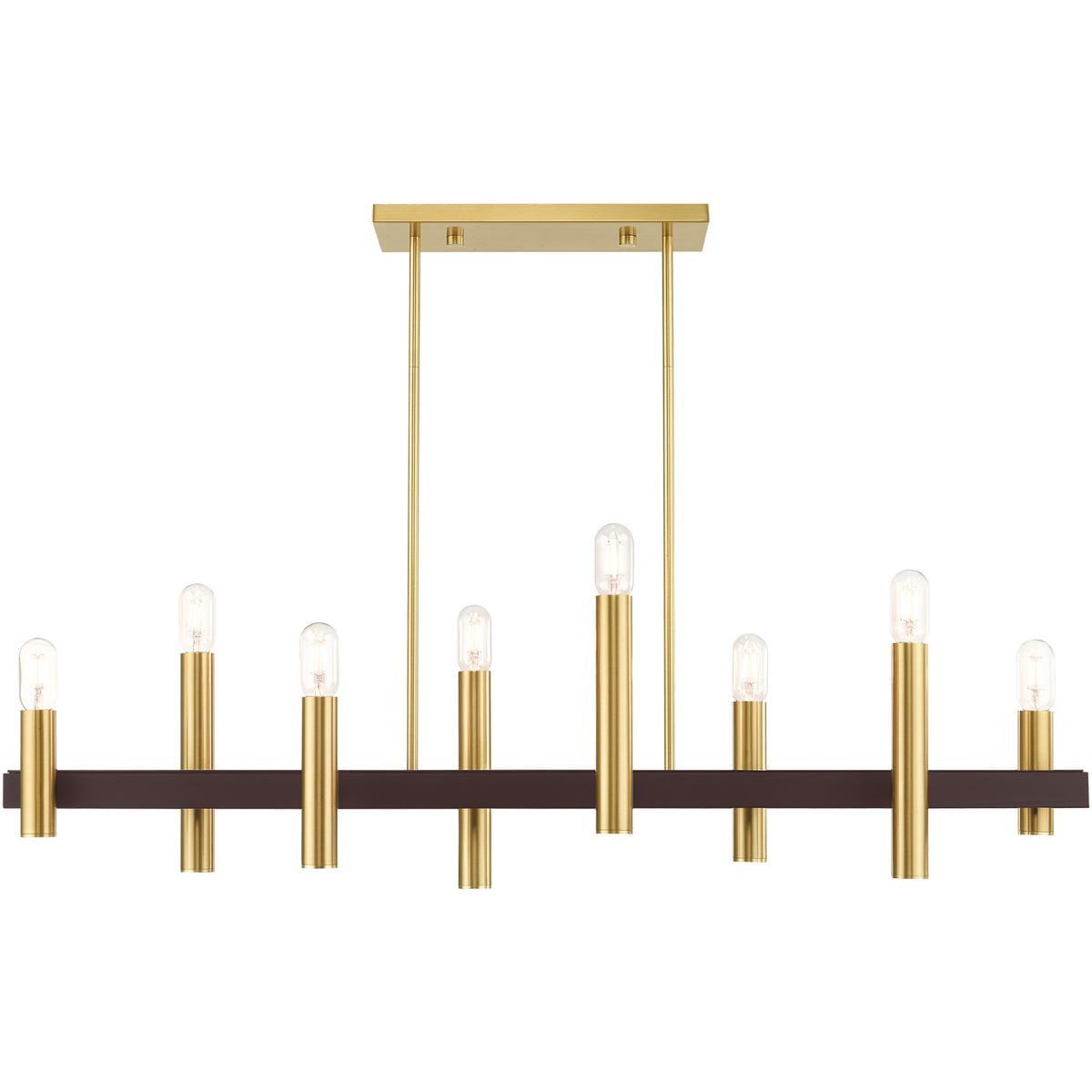 Livex Lighting Helsinki 8 - Light Chandelier in  Satin Brass/Bronze