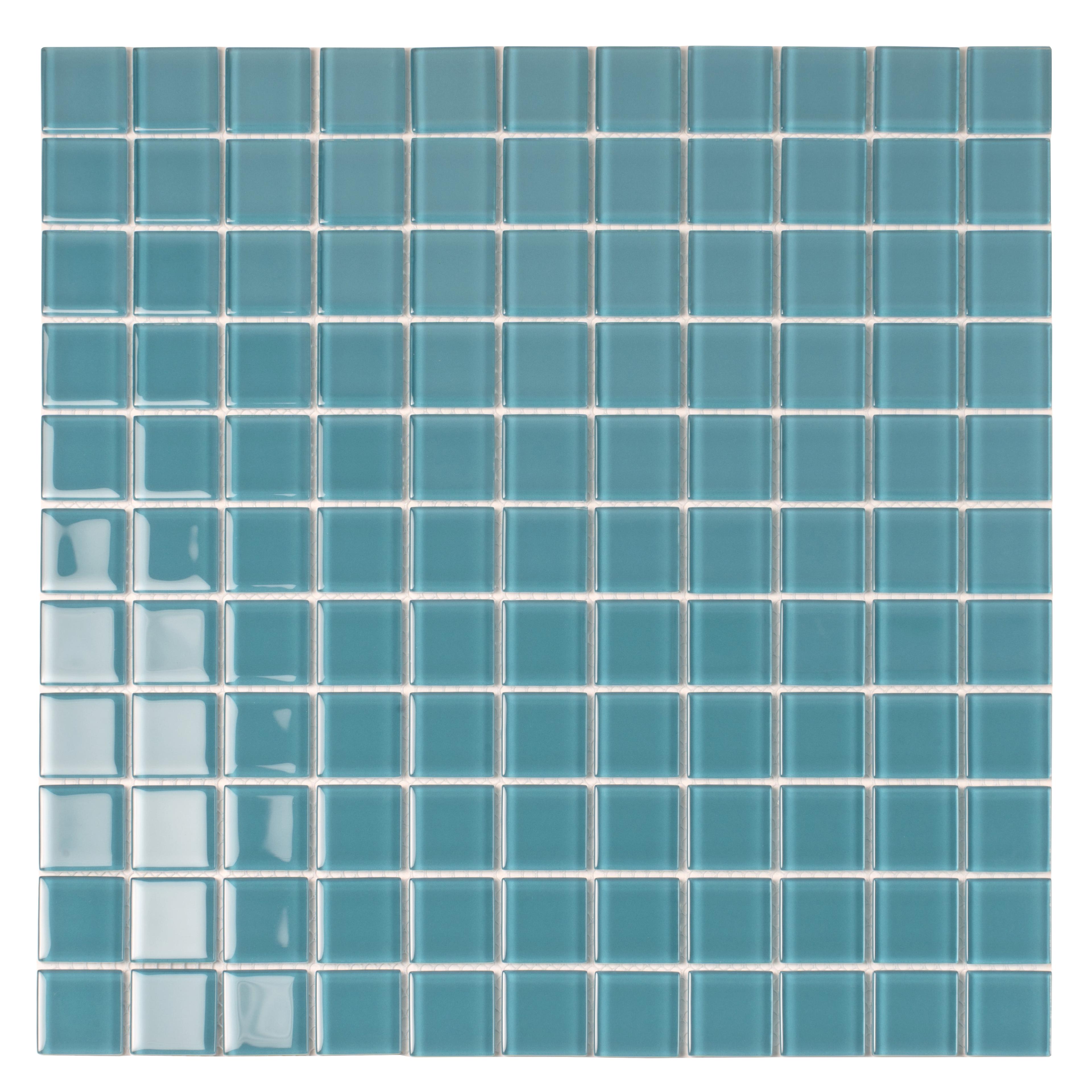 1" x 1" Polished Glass Mosaic Tile