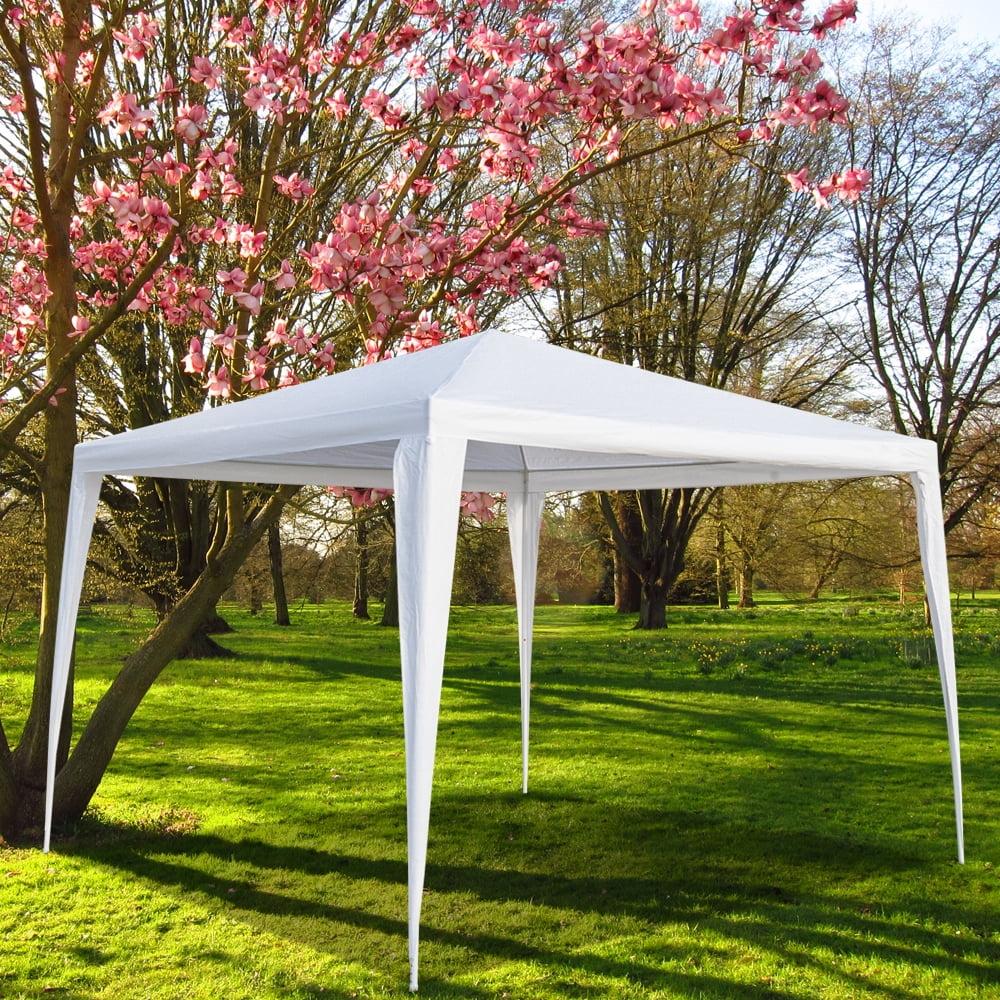 XF XINFENG 10'x10' Outdoor Wedding Party Canopy Tent, Camping Shelter Waterproof Outdoor Party Tent White Patio Gazebo Canopy Tents for BBQ Pavilion Canopy Cater Events