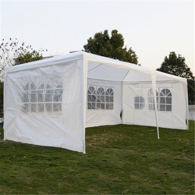 CB15390 10 x 20 ft. Outdoor Canopy Tent Heavy Duty Gazebo, White