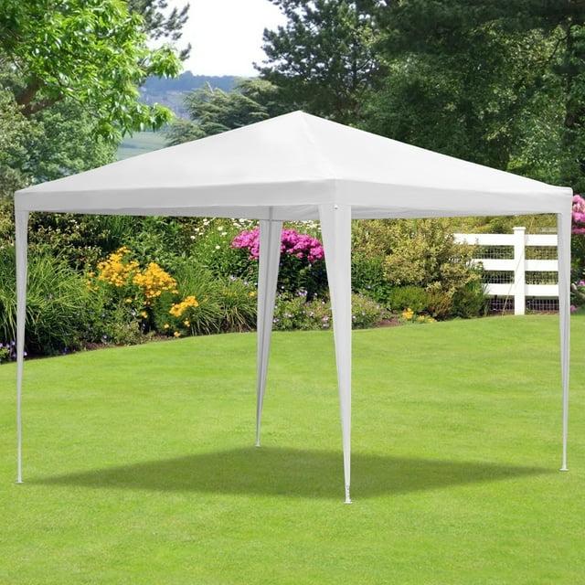 XF XINFENG 10'x10' Outdoor Wedding Party Canopy Tent, Camping Shelter Waterproof Outdoor Party Tent White Patio Gazebo Canopy Tents for BBQ Pavilion Canopy Cater Events