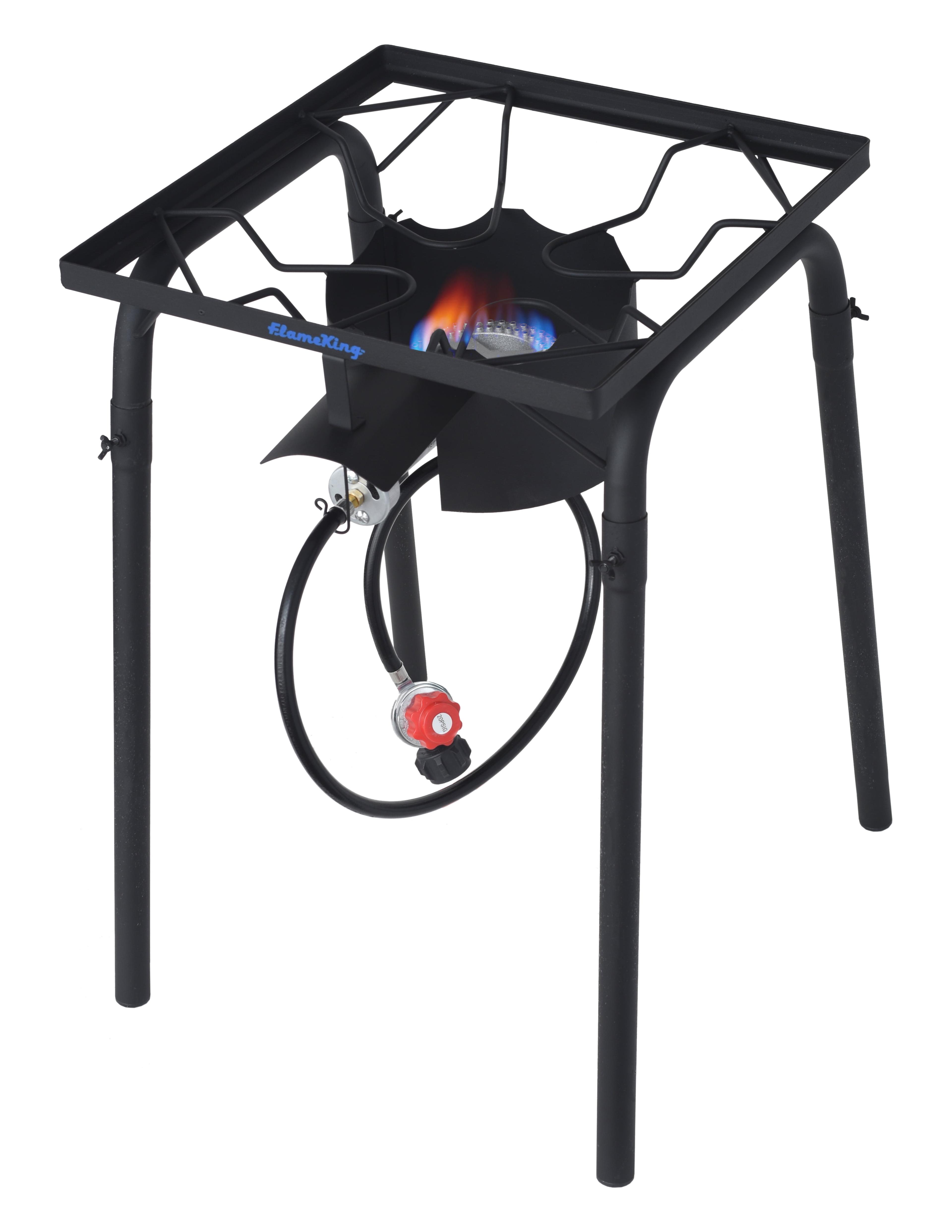 Flame King Heavy Duty 100,000 BTU Turkey Fryer Single Propane Burner Bayou Cooker Outdoor Stove