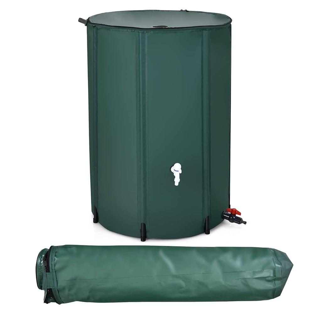 Costway 100 Gallon Portable Rain Barrel Water Collector Collapsible Tank w/Spigot Filter