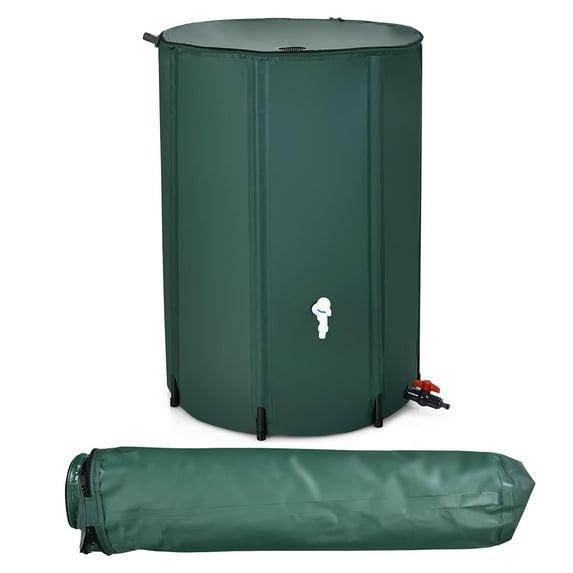 Costway 100 Gallon Portable Rain Barrel Water Collector Collapsible Tank w/Spigot Filter