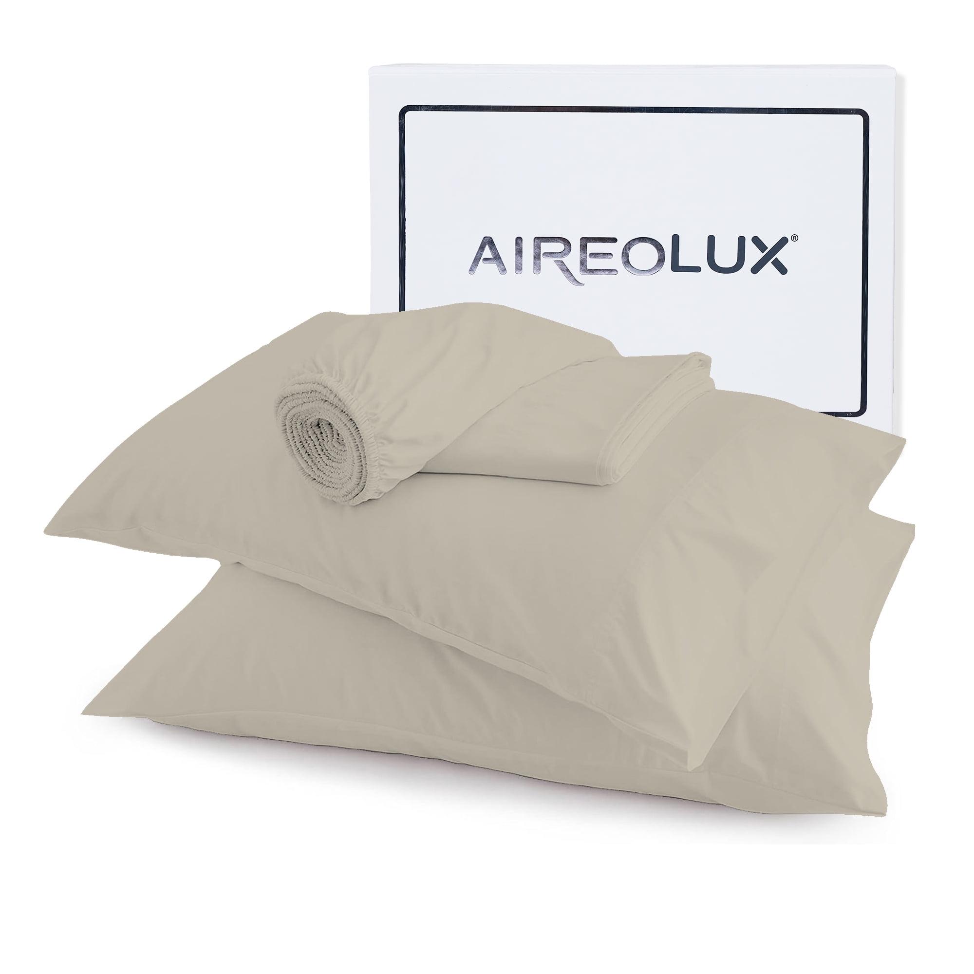 Aireolux Luxury 100% Cotton 600TC Ultra-Soft & Silky Wrinkle-Resistant Sheet Set