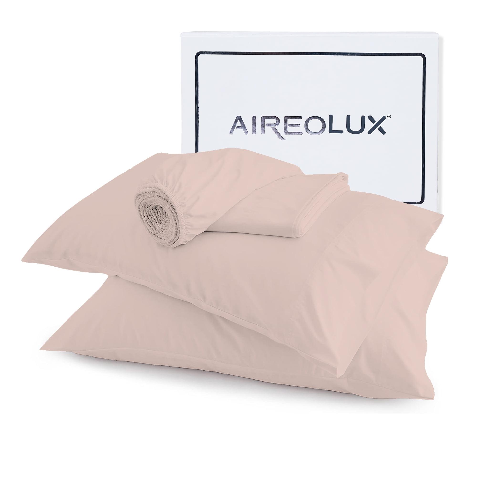 Aireolux Luxury 100% Cotton 600TC Ultra-Soft & Silky Wrinkle-Resistant Sheet Set