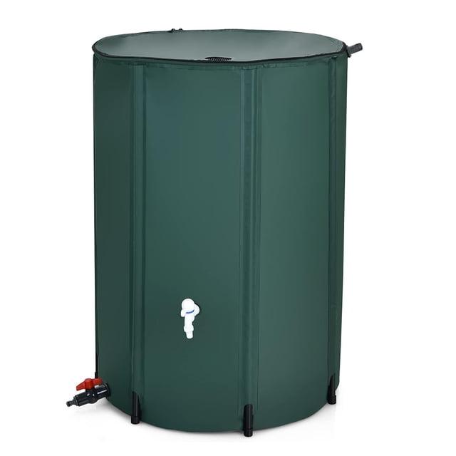 Costway 100 Gallon Portable Rain Barrel Water Collector Collapsible Tank w/Spigot Filter