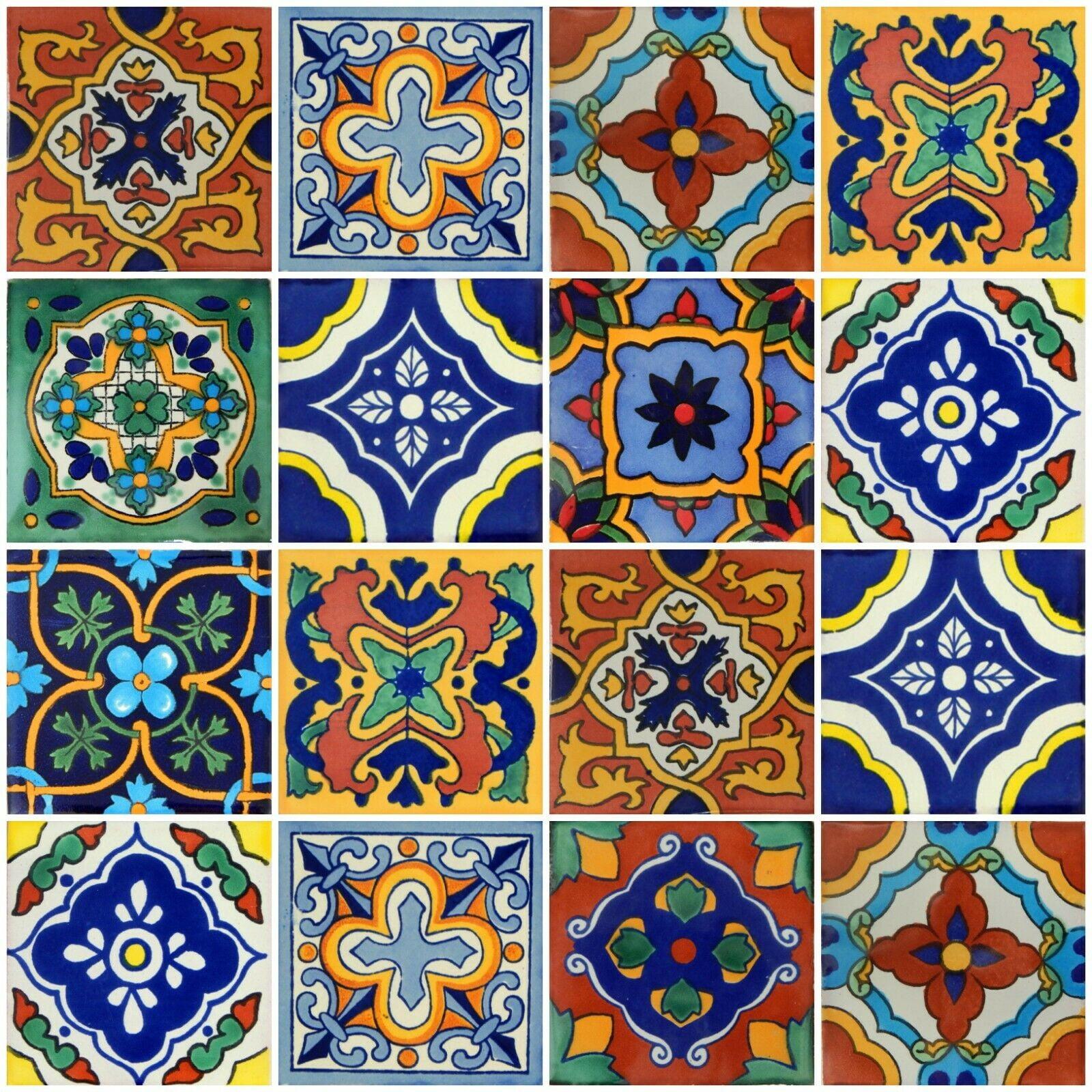 Handpainted Multicolor Ceramic Wall Tiles for Kitchen and Bathroom