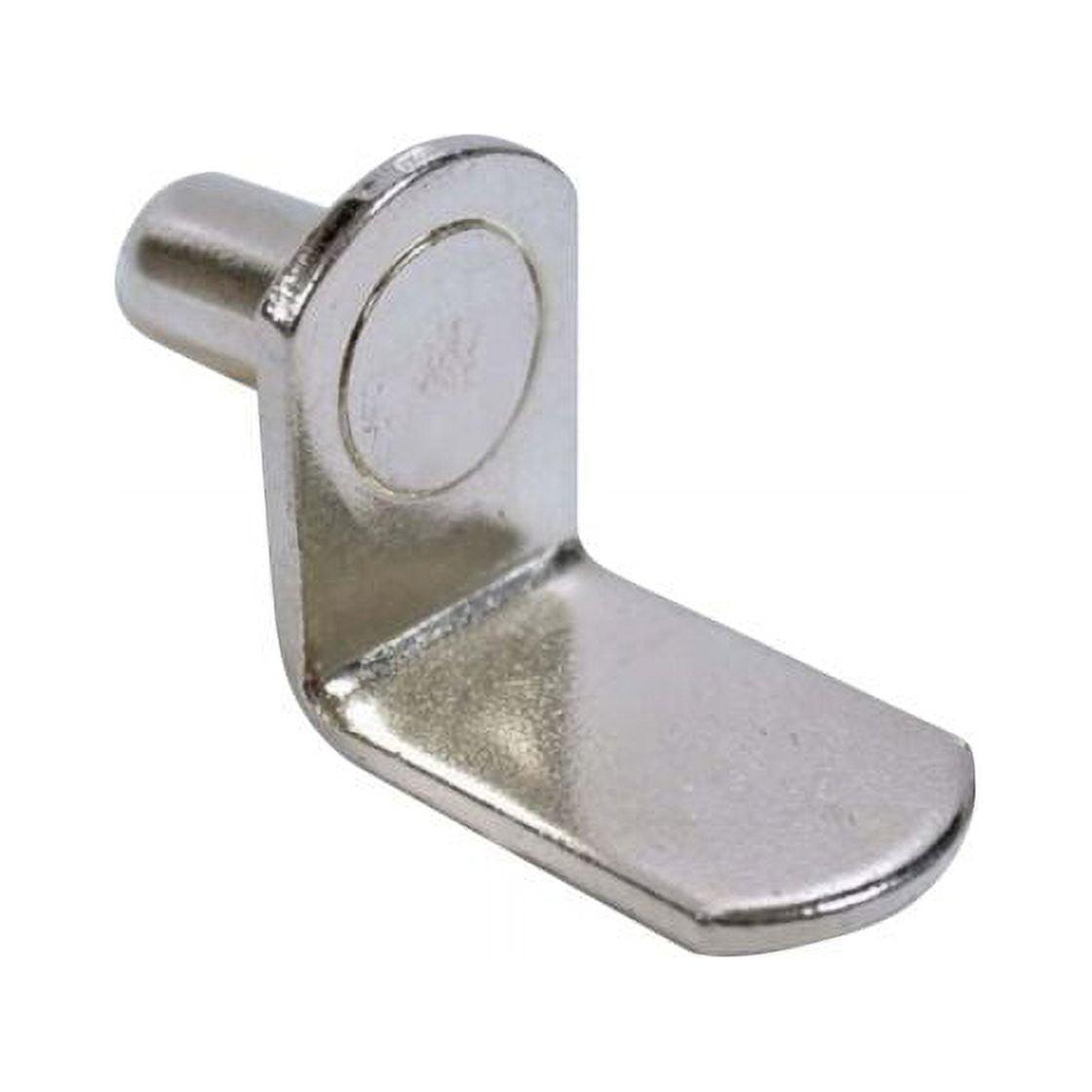 100-Pack Rok 1/4" (6mm) L-Shaped Metal Shelf Support, Nickel