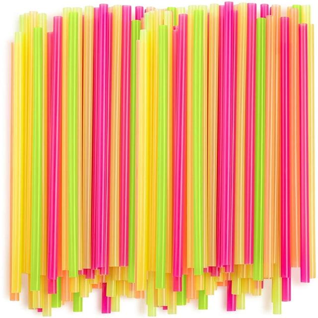 Comfy Package Wide Straws for Drinking & Smoothies [100 Pack] Assorted Colors