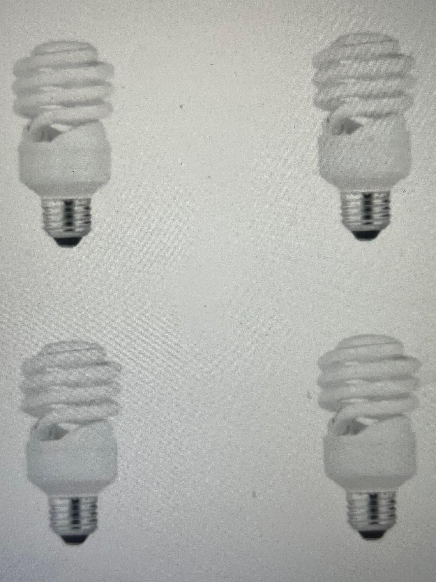 100-Watt Equivalent A21 Spiral Non-Dimmable E26 Base  EcoSmart Compact Fluorescent CFL Light Bulb, Daylight 5000K (4-Pack) ESL23T2/5K/4/ESM