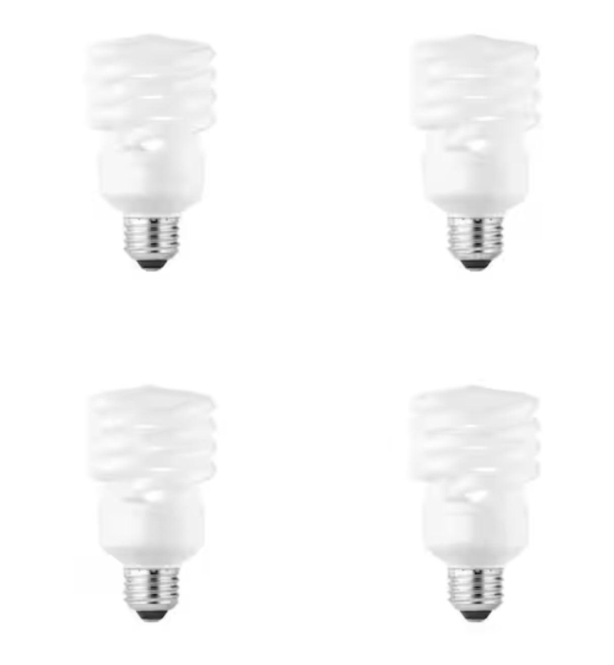 100-Watt Equivalent A21 Spiral Non-Dimmable E26 Base EcoSmart Compact Fluorescent CFL Light Bulb, Soft White 2700K (4-Pack) ESL23T2/4/ESM