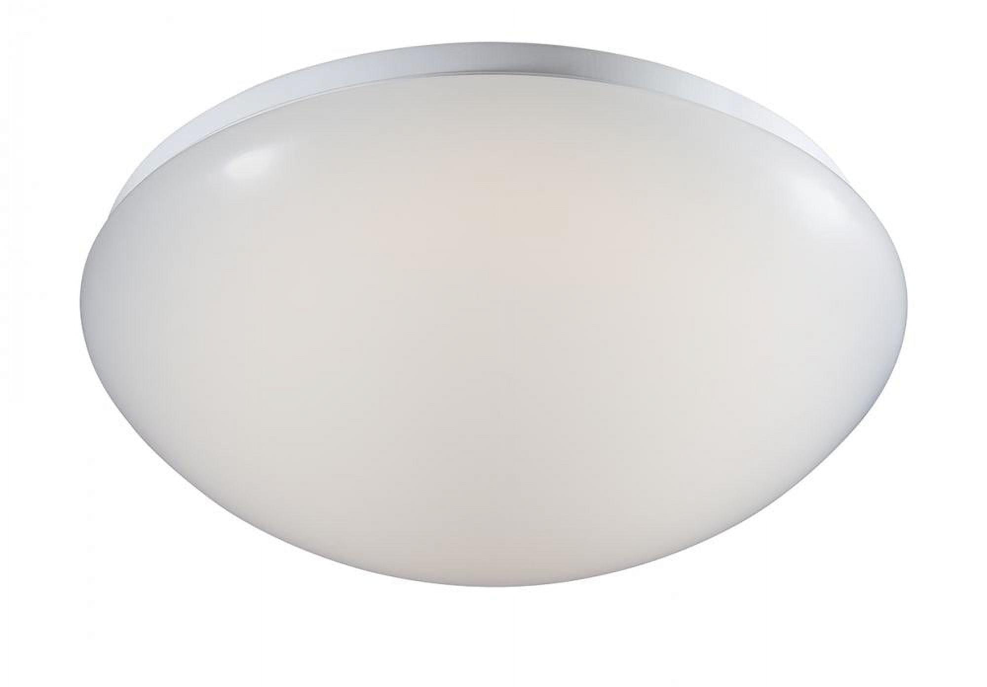 White Glass 100-Watt Equivalent LED Flush Mount Ceiling Light