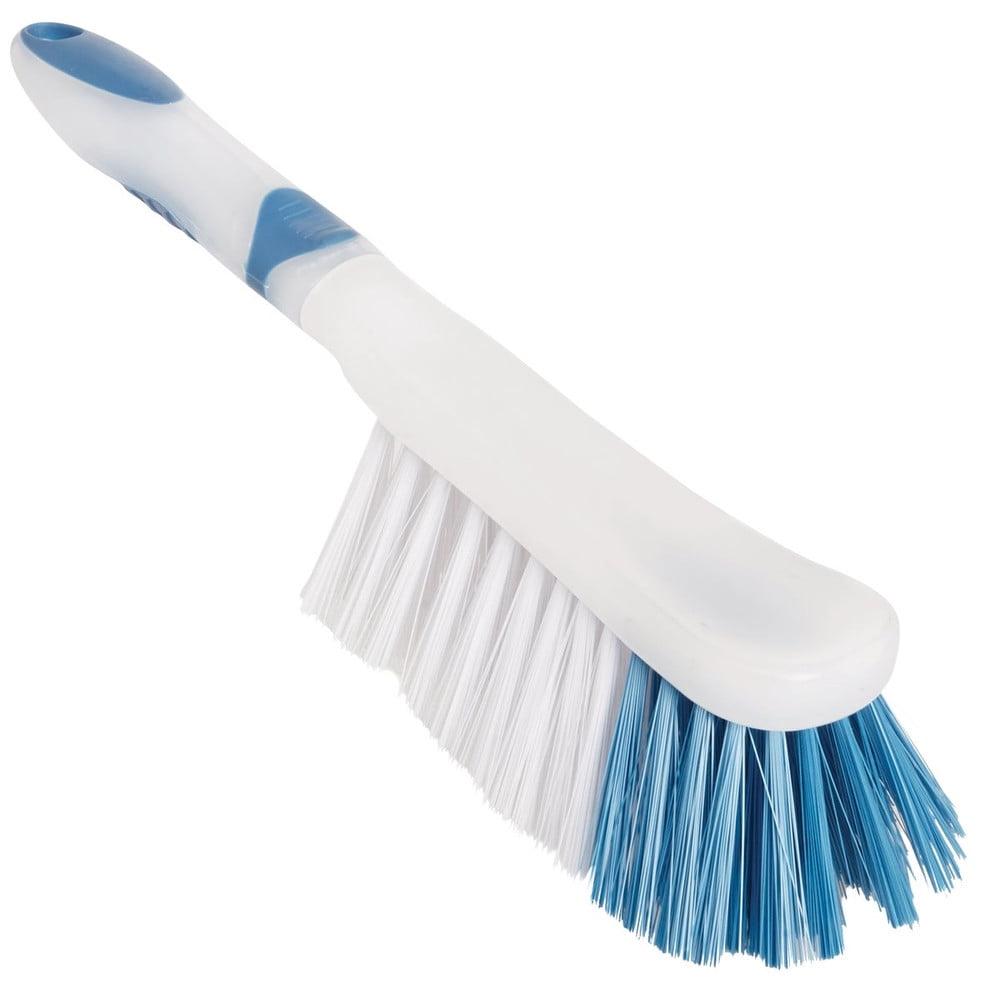 Blue and White Polypropylene Bristle Utility Scrub Brush