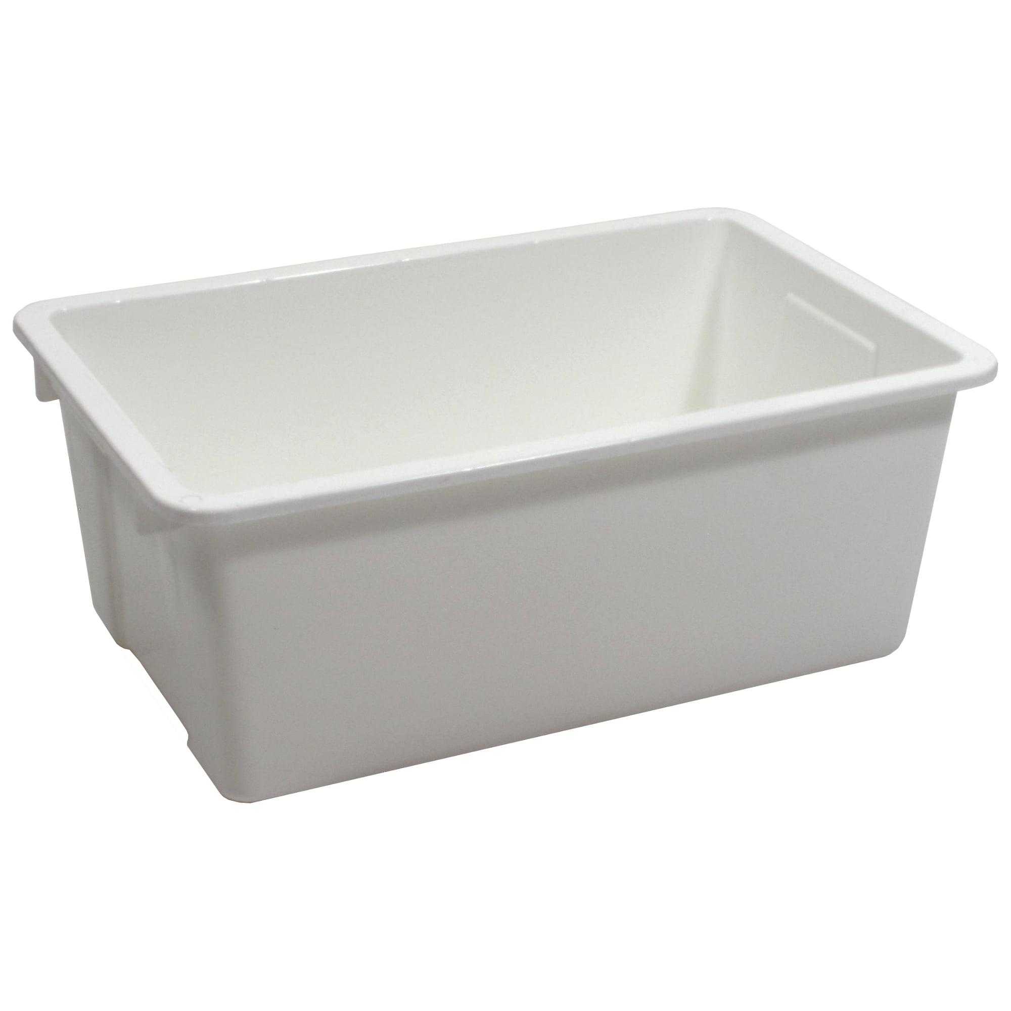 42 Ltr Heavy-Duty White Stackable Nesta Storage Bin with Lid