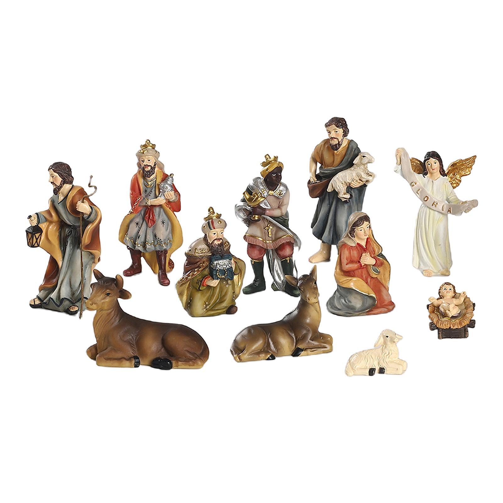 11 Piece Christmas Nativity inch Scale, Nativity Baby Christmas Figures Ornament Gift Decor