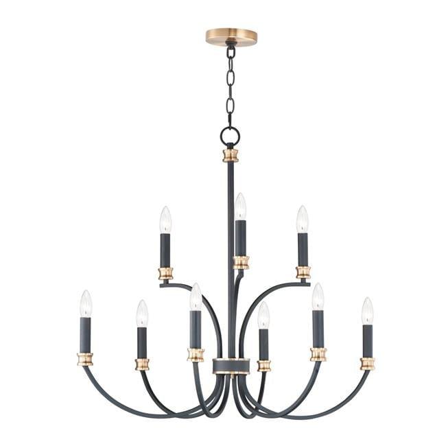 11377BKAB-Maxim Lighting-Charlton - 9 Light Chandelier     -Traditional Installation