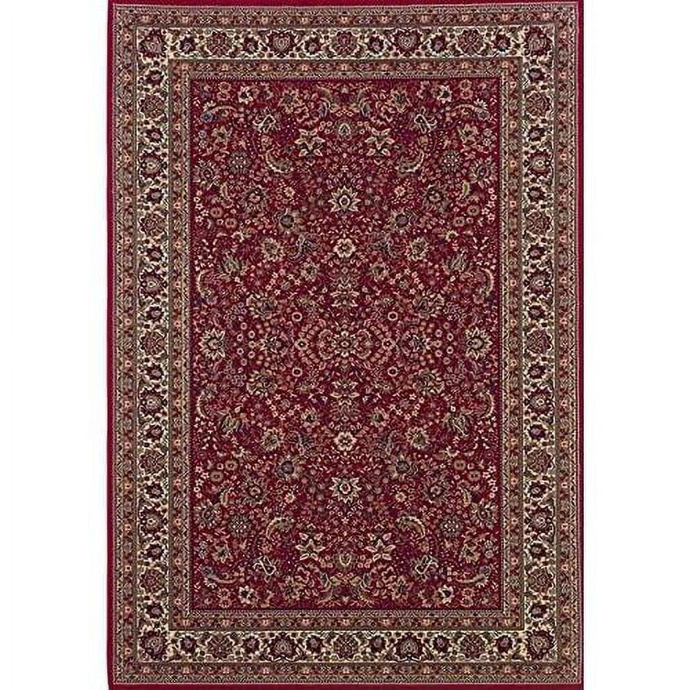 Hand-Knotted Red Oriental Runner Rug, 2'7" x 9'4", Stain-Resistant Synthetic