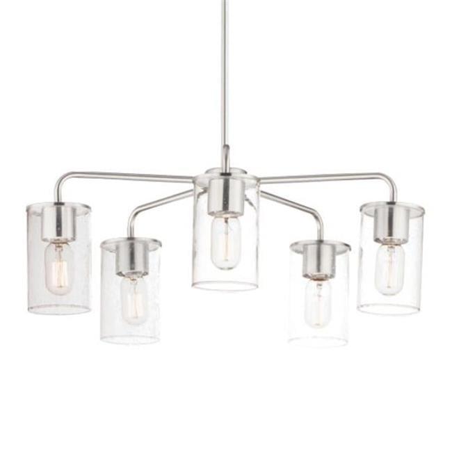 11846CDSN-Maxim Lighting-Sleek - 5 Light Chandelier-Satin Nickel Finish    -Traditional Installation