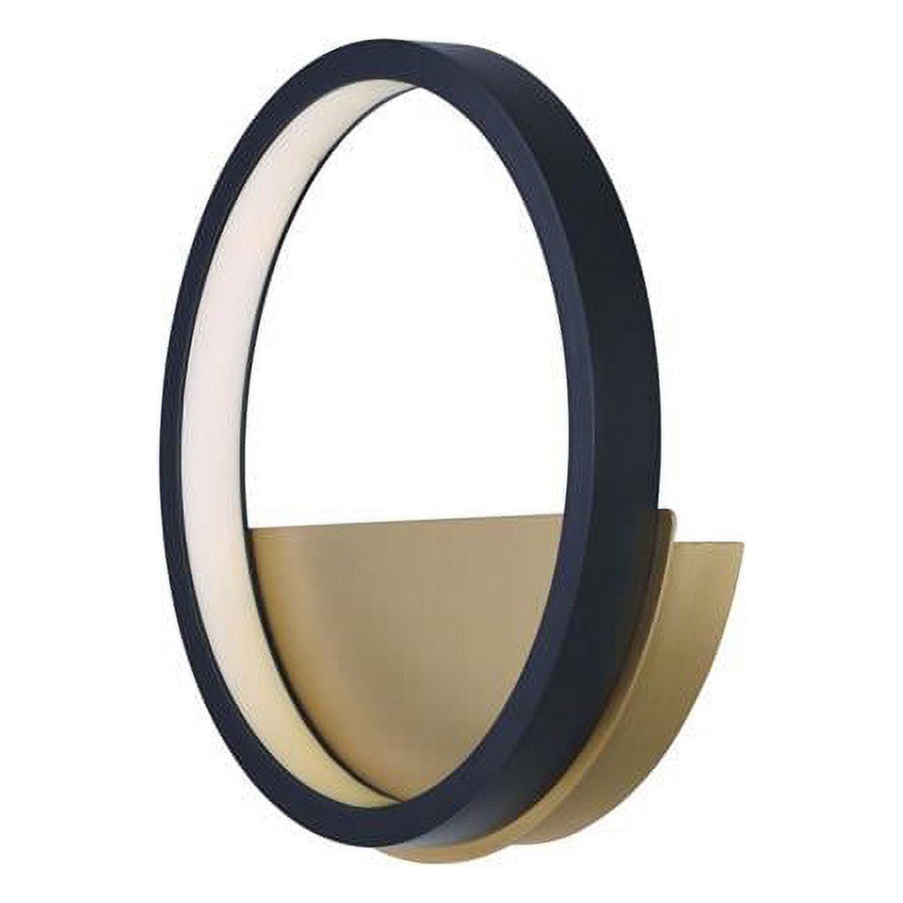 11.75'' Hoopla Dimmable LED Wall Sconce in Black and Gold