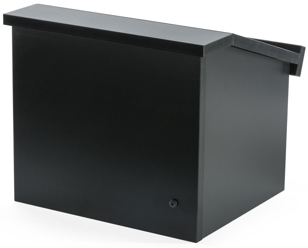 12.6" Black Portable Folding Tabletop Podium with Storage