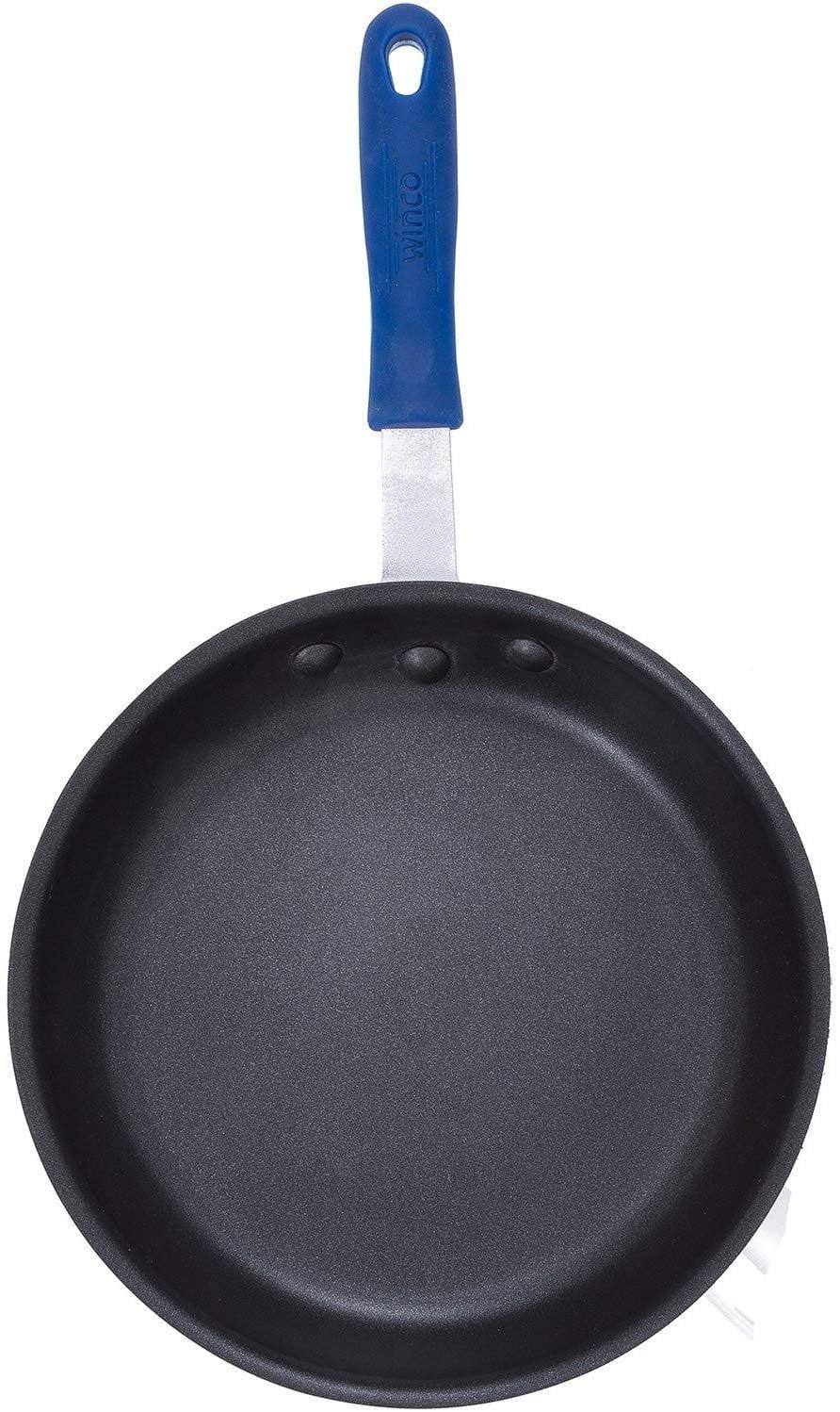 Winco AFPI-12NH, 12" Induction Ready Aluminum Fry Pan with Non-Stick Coating and Silicone Sleeve