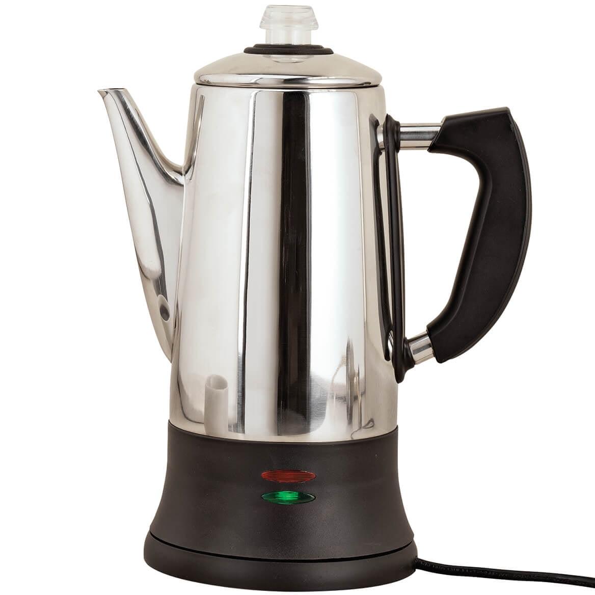 Home Marketplace 12-Cup Electric Coffee Percolator - Stainless Steel Coffee Maker for Strong, Flavorful Brew | No Paper Filters Needed, Easy Serve, Nostalgic Design - by Fox Valley Traders