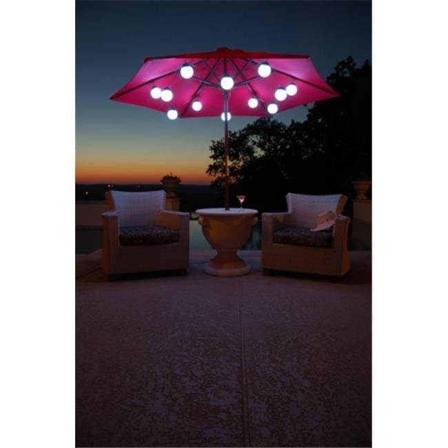 12 Globe Color Changing LED Umbrella String Lights